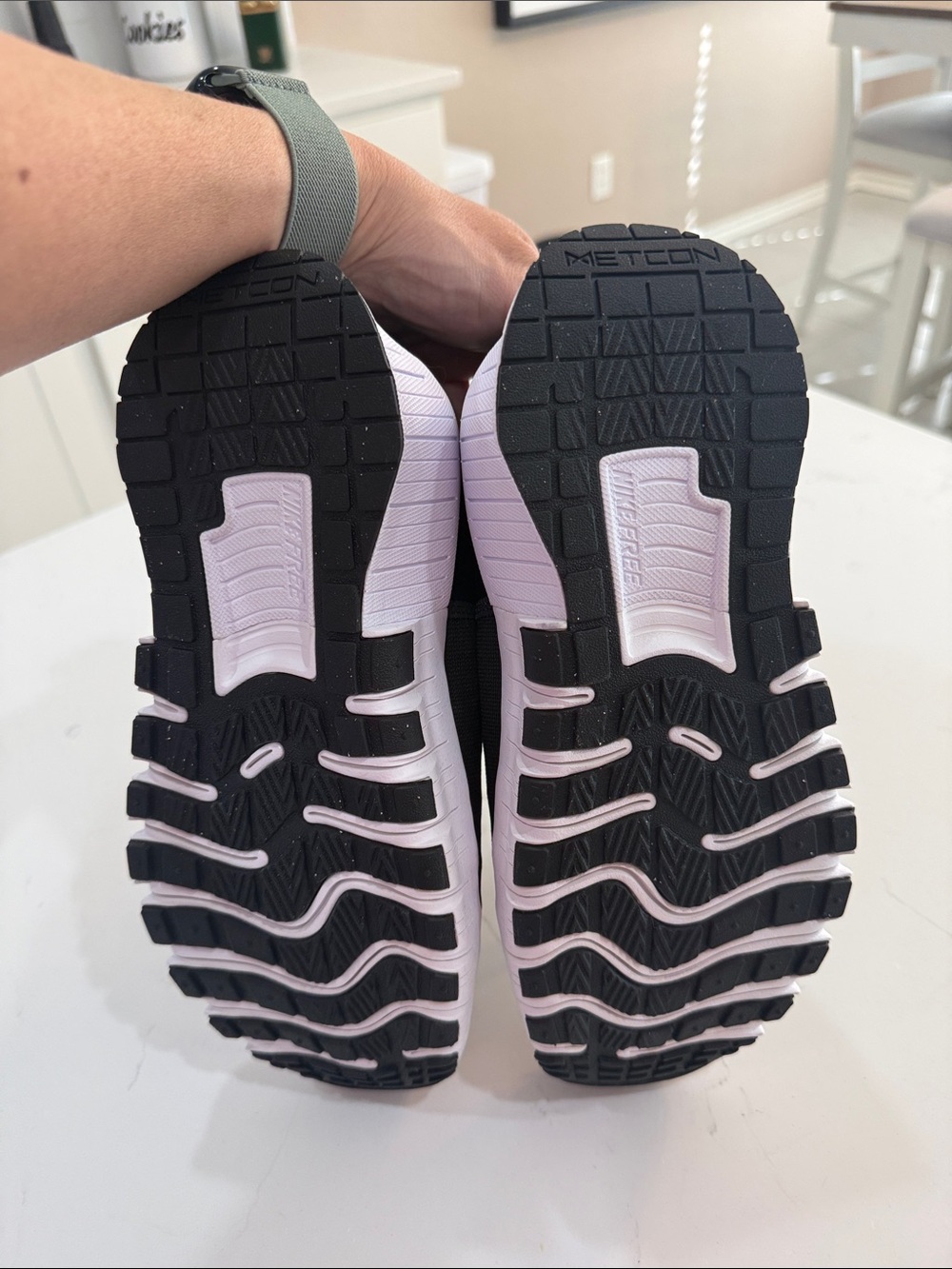 Nike Free Metcon 6 Black and White Slip-On Training Sneakers - Picture 7 of 7